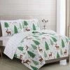 Top 10 😍 Great Bay Home Reversible Holiday Trees Printed Quilt Set King 🎉