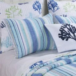 Deals 🎉 Copa Cabana Quilt Set - Blue, Green & White - Levtex Home 💯
