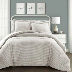 Cheap β Lush Decor Farmhouse Stripe Comforter & Sham Set - Lush Décor Gray β