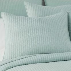 Promo 🌟 Cross Stitch Blue Haze Solid Quilt Set - Levtex Home ✔️ -Bedding Sets & Collections Sales Shop unnamed file 17732