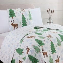 Buy ⌛ Great Bay Home Reversible Holiday Trees Printed Quilt Set Twin 😍 -Bedding Sets & Collections Sales Shop unnamed file 17756
