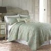 Promo 🤩 Lyon Teal Toile Quilt Set - One Twin Quilt and One Standard Sham Teal - Levtex Home ❤️