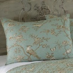 Promo 🤩 Lyon Teal Toile Quilt Set - One Twin Quilt and One Standard Sham Teal - Levtex Home ❤️ -Bedding Sets & Collections Sales Shop unnamed file 17772