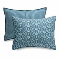 Promo 🛒 Acanthus Organic Quilt Set Blue - Martha Stewart 🎉 -Bedding Sets & Collections Sales Shop unnamed file 17805