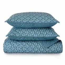 Promo 🛒 Acanthus Organic Quilt Set Blue - Martha Stewart 🎉 -Bedding Sets & Collections Sales Shop unnamed file 17806