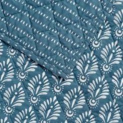 Promo 🛒 Acanthus Organic Quilt Set Blue - Martha Stewart 🎉 -Bedding Sets & Collections Sales Shop unnamed file 17810