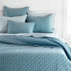 Promo 🛒 Acanthus Organic Quilt Set Blue - Martha Stewart 🎉 -Bedding Sets & Collections Sales Shop unnamed file 17812