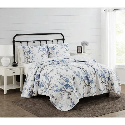 Cheap β Kasumi Floral Quilt Set Blue/White - Cannon π 6 Cheap β Kasumi Floral Quilt Set Blue/White - Cannon π - Image 6