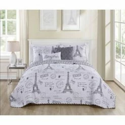 Promo 😍 Paris Night Reversible Quilt Set Taupe - VCNY 💯 -Bedding Sets & Collections Sales Shop unnamed file 17899