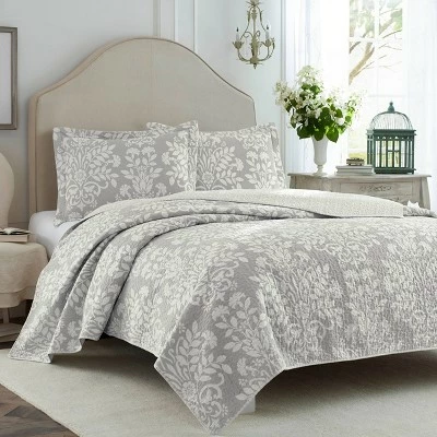 Brand new π Rowland Reversible Quilt Set Gray - Laura Ashley π 5 Brand new π Rowland Reversible Quilt Set Gray - Laura Ashley π - Image 5