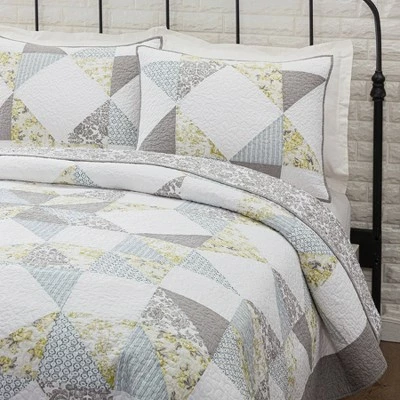 Promo π Reine Marie Quilt Set - Mary Jane's Home White/gray π 1 Promo π Reine Marie Quilt Set - Mary Jane's Home White/gray π