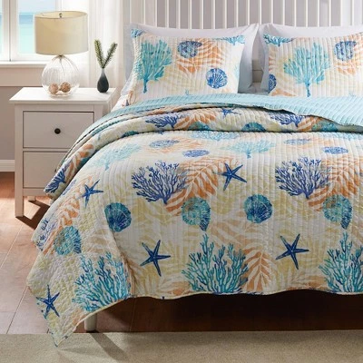Deals 𧨠Montego Quilt & Sham Set Aqua Blue - Greenland Home Fashions π 1 Deals 𧨠Montego Quilt & Sham Set Aqua Blue - Greenland Home Fashions π