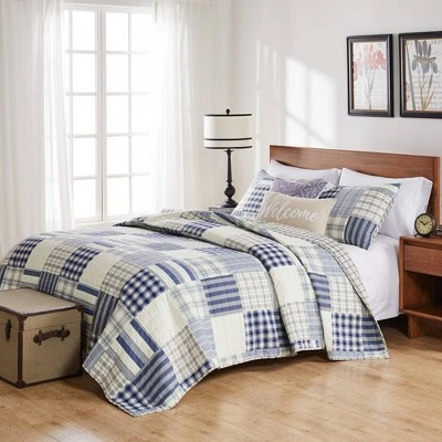 Flash Sale π Napa Quilt & Sham Set Blue - Greenland Home Fashions π 2 Flash Sale π Napa Quilt & Sham Set Blue - Greenland Home Fashions π - Image 2