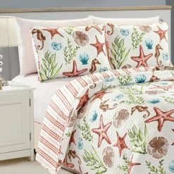Outlet 🌟 Great Bay Home Castaway Coastal Printed Quilt Set ⭐ -Bedding Sets & Collections Sales Shop unnamed file 18314