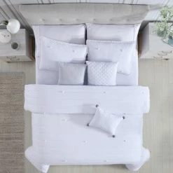 Brand new 🤩 Marie Claire 6 Piece Solid Washed Microfiber Seersucker Quilt Set, Brooke. 😀 -Bedding Sets & Collections Sales Shop unnamed file 18329