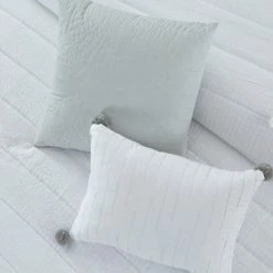 Brand new 🤩 Marie Claire 6 Piece Solid Washed Microfiber Seersucker Quilt Set, Brooke. 😀 -Bedding Sets & Collections Sales Shop unnamed file 18332