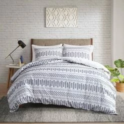 Top 10 💯 Ink+Ivy 3pc Rhea Cotton Jacquard Mini Comforter & Sham Set Black/gray ⌛ -Bedding Sets & Collections Sales Shop unnamed file 1838