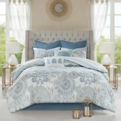 New 👏 Madison Park 8pc Lian Cotton Printed Reversible Comforter Set Blue 🔥 -Bedding Sets & Collections Sales Shop unnamed file 1854