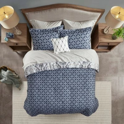Discount π Madison Park Gordy Reversible Complete bedding set Navy π 1 Discount π Madison Park Gordy Reversible Complete bedding set Navy π