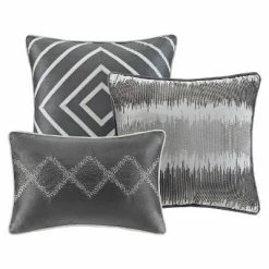 New ❤️ Madison Park Garner Modern Diamond Print Multiple Piece Comforter Set - 7 Piece Gray ⭐ -Bedding Sets & Collections Sales Shop unnamed file 1971