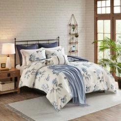 Promo 🌟 Madison Park Benita 7pc Printed Seersucker Comforter Set Blue 🎁 -Bedding Sets & Collections Sales Shop unnamed file 2003