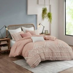 Outlet 😍 Ink+Ivy 3pc Marta Cotton Comforter Set Blush ⭐