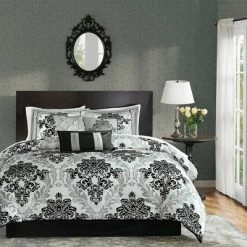 Cheapest 🔔 Madison Park 7 Piece Charlize Printed Comforter Set Black/gray 😍