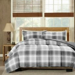Wholesale 😀 Woolrich Woodsman Softspun Down Alternative Comforter Mini Set Gray 🔥