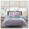 Deals ⭐ Intelligent Design Blue Brie Floral Printed Reversible Comforter Set 🧨
