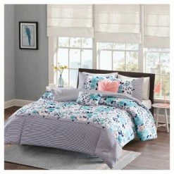 Deals ⭐ Intelligent Design Blue Brie Floral Printed Reversible Comforter Set 🧨 -Bedding Sets & Collections Sales Shop unnamed file 2339