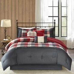 Top 10 𧨠Madison Park Warren Herringbone Comforter Set Red β¨