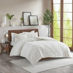 Discount π Madison Park Leena Cotton Chenille Geometric Comforter Set Taupe π