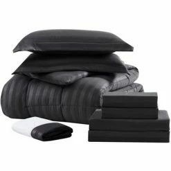 Wholesale ⭐ The Nesting Company Maple Dobby Stripe Bed in a Bag Bedding Set -8 Piece Comforter Set and Sheet Set Set Super Soft & Comfortable 🎉 -Bedding Sets & Collections Sales Shop unnamed file 2452