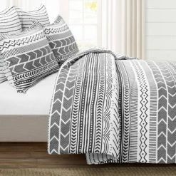 Coupon 👍 Lush Decor Hygge Geo Reversible Comforter Set - Lush Décor Taupe/white 👍