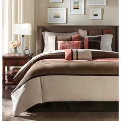 Outlet 🧨 Madison Park Overland Faux Suede Comforter Set Blue 💯