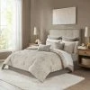 Hot Sale 😍 Madison Park Grace Jacquard 12pc Complete Bedding Set Khaki 🛒
