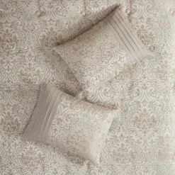 Hot Sale 😍 Madison Park Grace Jacquard 12pc Complete Bedding Set Khaki 🛒 -Bedding Sets & Collections Sales Shop unnamed file 2548