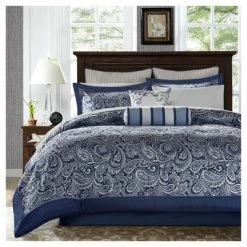 Best reviews of 🔔 Madison Park 12pc Jacquard Comforter Set Black/silver 🎉