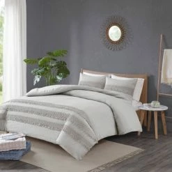 Best deal 🔔 Madison Park Roselle Cotton Seersucker Comforter Set Gray 🛒