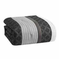 Buy ✨ Hallmart Collectibles Rossi Embroidered Colorblock Comforter & Sheets Bedding Set Gray 🎉 -Bedding Sets & Collections Sales Shop unnamed file 2747