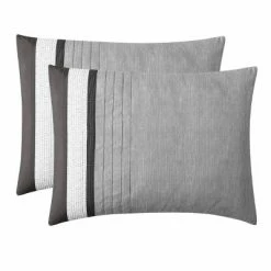 Buy ✨ Hallmart Collectibles Rossi Embroidered Colorblock Comforter & Sheets Bedding Set Gray 🎉 -Bedding Sets & Collections Sales Shop unnamed file 2751