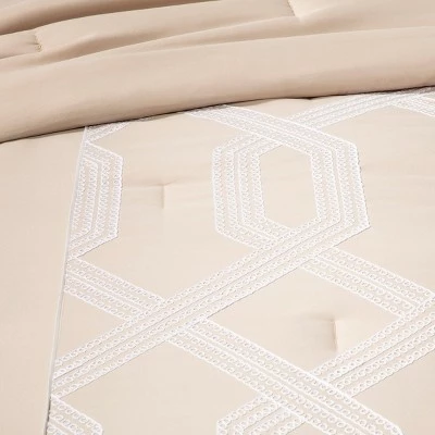 Outlet ❤️ Full Tiras Geometric Comforter Set Tan/Ivory - Hallmart Collectibles ✨ 3 Outlet ❤️ Full Tiras Geometric Comforter Set Tan/Ivory - Hallmart Collectibles ✨ - Image 3