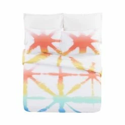 New 🛒 Tie Dye Rainbow Comforter Set - Ampersand for Makers Collective Multicolor 🌟