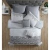 Best Pirce ⌛ Full Dori Geometric Comforter & Sham Set Gray - Hallmart Collectibles 💯