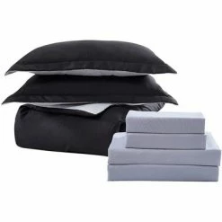 Promo 🌟 The Nesting Company Chestnut Collection Reversible Bed in a Bag Bedding Down Alternative 7 Piece Comforter and Sheet Set, Hotel Quality Luxuriously Soft Lightweight and Comfortable Microfiber 🌟