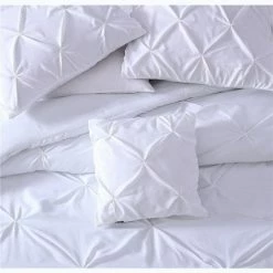 Budget 🧨 The Nesting Company Spruce Pinch Pleat Bedding Collection 4 Piece Comforter Set 2 Pillow Shams, & 1 Decorative Pillow, Soft Lightweight, Plush and Comfortable Microfiber 😍 -Bedding Sets & Collections Sales Shop unnamed file 2783