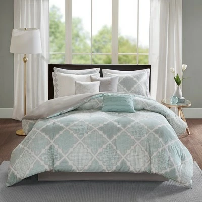 Best reviews of π Madison Park Sidnee Cotton Sateen Comforter Set 9pc Aqua π 1 Best reviews of π Madison Park Sidnee Cotton Sateen Comforter Set 9pc Aqua π