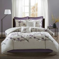 Promo β Madison Park Sakura Cotton Comforter Set 8pc Purple π§¨
