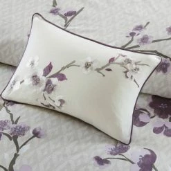 Promo ⭐ Madison Park Sakura Cotton Comforter Set 8pc Purple 🧨 -Bedding Sets & Collections Sales Shop unnamed file 3298