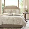 Hot Sale ⭐ Madison Park Holly Floral Comforter Set Taupe 🛒